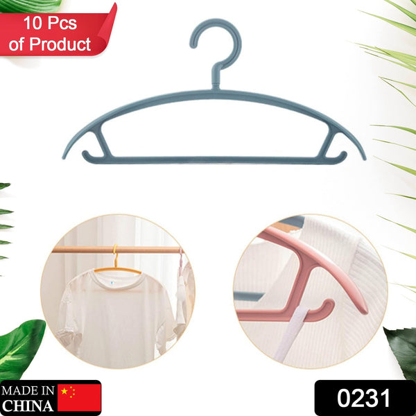 Plastic Clothes Hangers, Slim & Durable Space - Saving Hangers (10 Pack) - justgrabit.in | Just Grab It