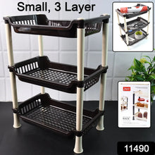 Apex Small Multiuse Plastic Storage Rack Organizer 3 - Tier - Justgrabit Inc.
