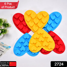 Silicon 10 Cavity Heart Shape Design Chocolate Mould Ice, Jelly Candy Mould - justgrabit.in | Just Grab It