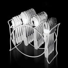 Stainless Steel Cutlery Set with Elegant Storage Stand (24 Pc) - Justgrabit Inc.