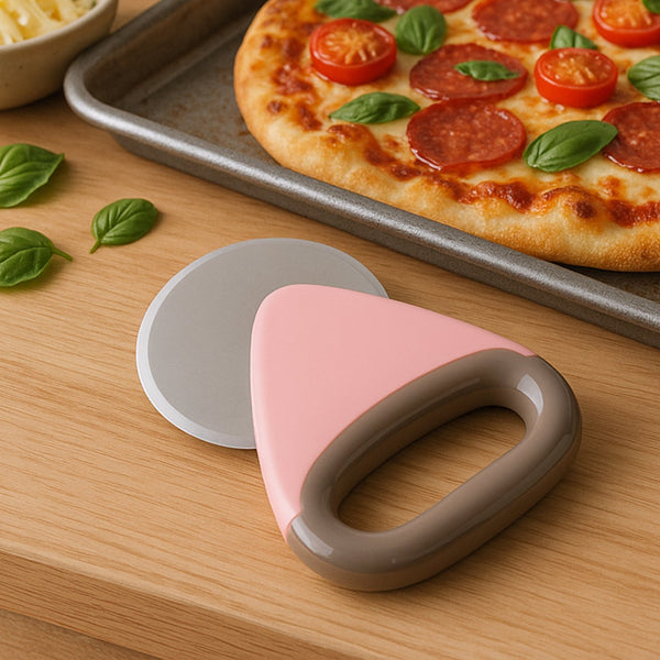 HomeChef Ergonomic Pizza Cutter with Stainless Steel Rotating Blade (1 Pc) - justgrabit.in | Just Grab It