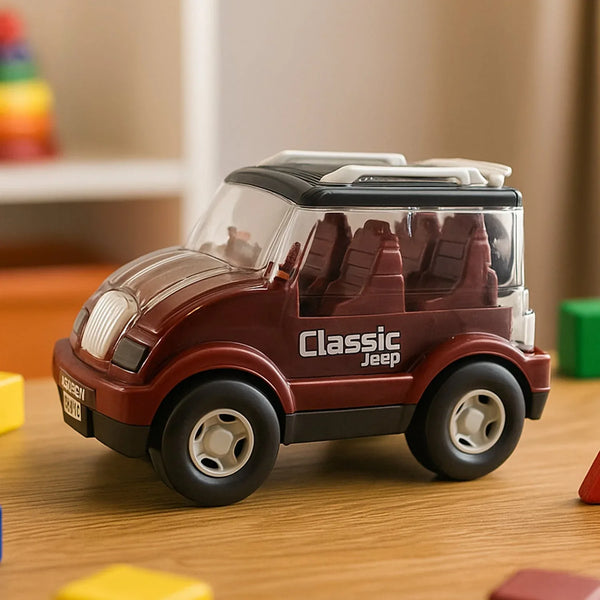 Friction - Powered Classic Jeep Toy Car for Kids (1 Pc) - justgrabit.in | Just Grab It