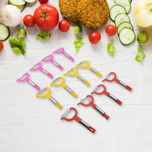Fruit Peeler Vegetable Peel Removal Tool, Peeler Julienne Peeler Serrated Peeler for Carrots Apples Potatoes and All Types of Vegetable and Fruit Multi - Used Skin Slicer Shredder (12 Pc Set) - justgrabit.in | Just Grab It