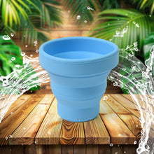 Round Silicone Foldable Glass, Foldable Travel Mug Without Lid (1 Pc) - justgrabit.in | Just Grab It