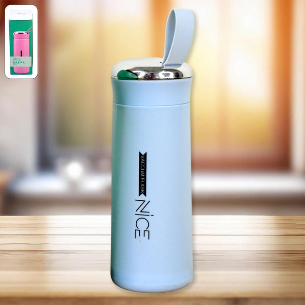 Water bottle 400ml leak proof, glass water bottle with (1 pc / Light Blue Color) - justgrabit.in | Just Grab It