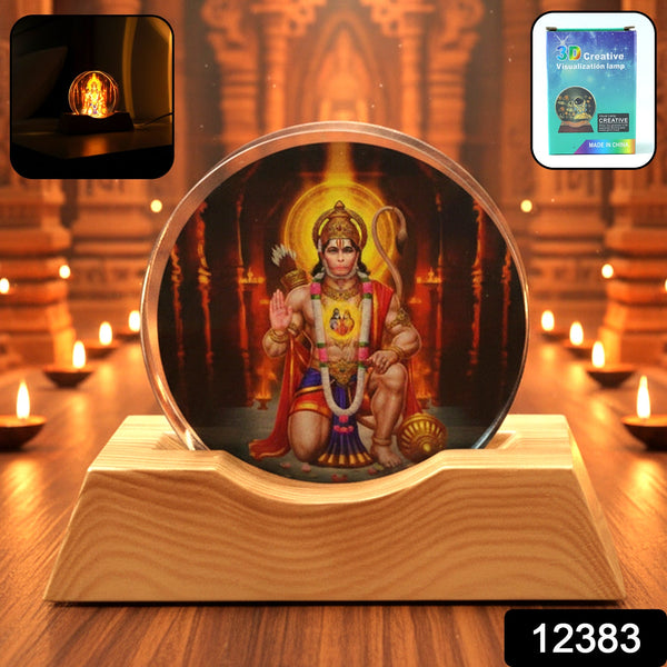 3D Creative Hanuman Ji Acrylic LED Night Lamp (1 Pc) - justgrabit.in | Just Grab It