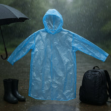 Ultra Lightweight Disposable Raincoat with Hood for Adults (1 Pc) - justgrabit.in | Just Grab It