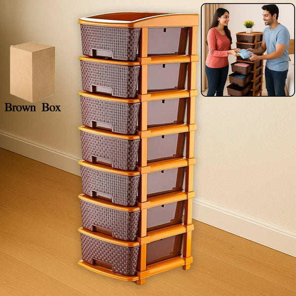 7 - Layer Multipurpose Plastic Storage Drawer Organizer - Justgrabit Inc.