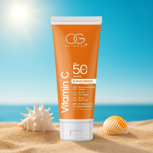 OG Beauty Vitamin C Sunscreen SPF 50 PA+++ - (1 Pc / 50Ml) - Justgrabit Inc.