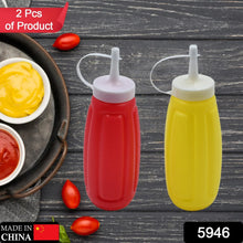 Plastic Squeeze Bottle Ketchup Mustard Honey Sauce Dispenser Bottle ( 2 Pc Set ) - justgrabit.in | Just Grab It