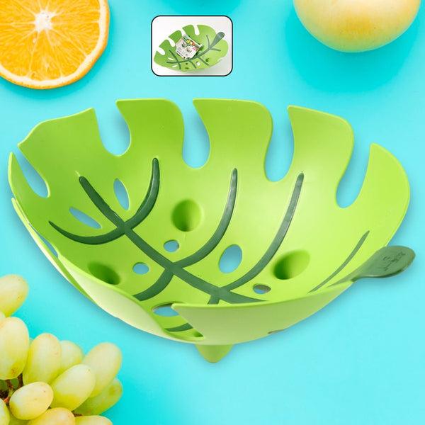 Supermom Leaf - Shaped Plastic Fruit Basket (1 Pc) - justgrabit.in | Just Grab It