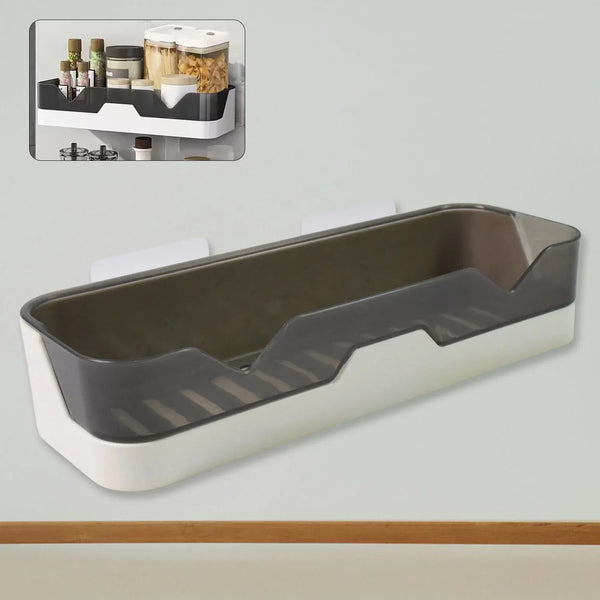 Wall Mounted Adhesive Bathroom Shower Caddy / Shelf / Plastic (1 Pc) - justgrabit.in | Just Grab It