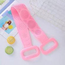 Silicone Body Back Scrubber - Double - Sided Bath Brush for Deep Cleaning & Massage (Medium Size /1pc) - justgrabit.in | Just Grab It