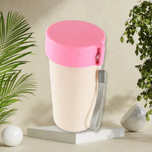 Travel Coffee Cup Portable Water Bottle Wheat Straw Coffee Tea Mug Coffee Mug with Lids for Coffee Tea (300 ML Approx) - Justgrabit Inc.