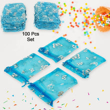 Organza Return Gift Bags Small Mesh Bags Drawstring Gift Bags Christmas Drawstring Organza Gift Bags, Wedding Party Festival Gift Bags, Jewellery Packing Pouch Dry Fruit Pouch 10×12 Cm (100 Pcs Set) - Justgrabit Inc.