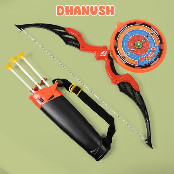 Arrow Big & Archery Toy (1 Dhanush, 3 Arrow, 1 Target, 1 Arrow Holder / 1 Set) - justgrabit.in | Just Grab It