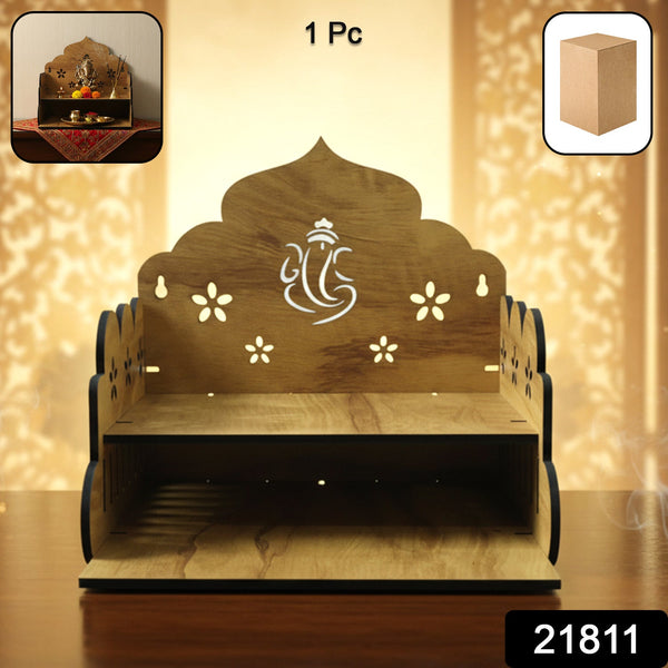 Wooden Temple Style Home Mandir stand for Pooja - justgrabit.in | Just Grab It