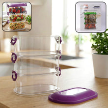 3 Layer Stackable Airtight Food Storage Container Set (1 Set) - justgrabit.in | Just Grab It