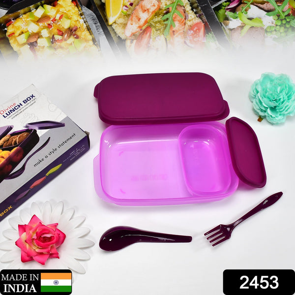 Unbreakable Leak - Proof BPA - Free Lunch Box with 2 Containers & Spoon - justgrabit.in | Just Grab It