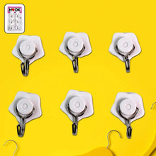 Multipurpose Self Adhesive Plastic Wall Hooks - 6 pcs - Justgrabit Inc.