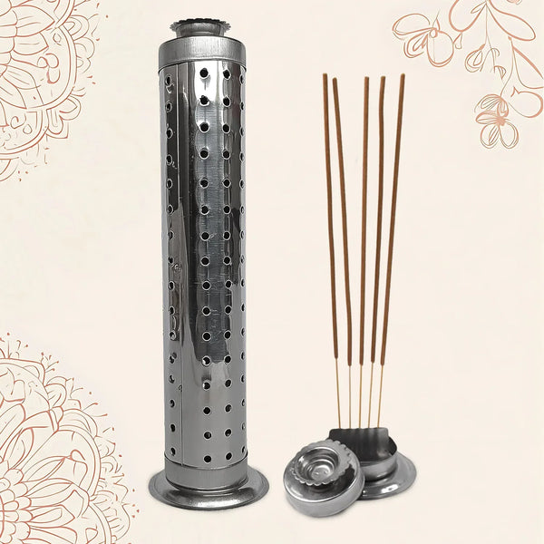 Stainless Steel Agarbatti Stand for Puja (1 Pc) - Justgrabit Inc.