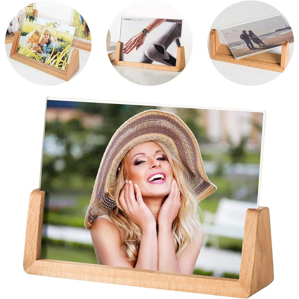  Wooden Picture Stand, Photo Frame Stand (1 Pc) - Justgrabit Inc.