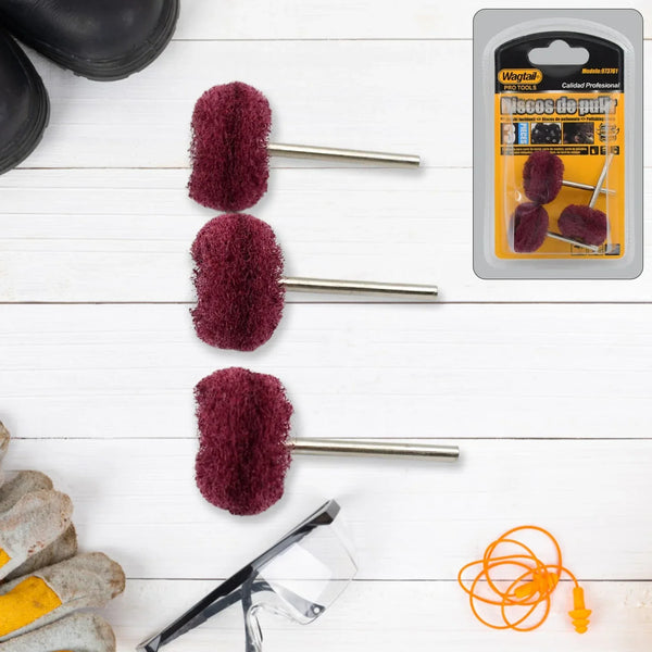 Abrasive Buffing Polishing Wheel Set (3 Pcs) - justgrabit.in | Just Grab It