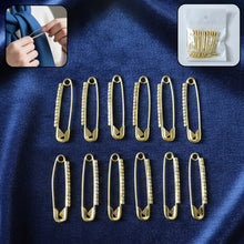 Decorative Golden Safety Pin Brooch Set (12 Pc Set) - justgrabit.in | Just Grab It