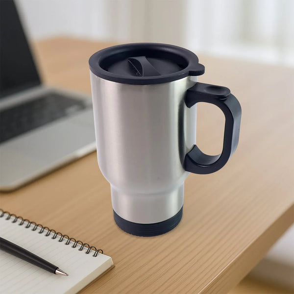 Stainless Steel Vacuum Glass Insulated Glass Coffee Cups, Tumbler (With Lid & Handle / 1 pc) - Justgrabit Inc.
