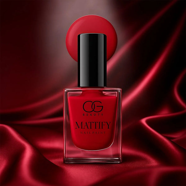 OG Beauty Red Carnival Mattify Nail Paint (10 ML / 1 Pc) - justgrabit.in | Just Grab It