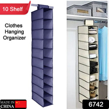 10 - Tier Foldable Multipurpose Storage Rack – Collapsible Fabric Wardrobe Organizer - justgrabit.in | Just Grab It
