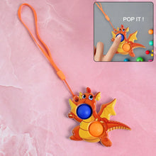 2 - Bubble Dragon - Shaped Push Pop Fidget Toy with Strap (1 Pc) - Justgrabit Inc.