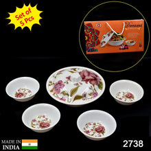 5 Pc Pudding Set used as a cutlery set for serving food purposes and sweet dishes and all in all kinds of household and official places etc. - Justgrabit Inc.