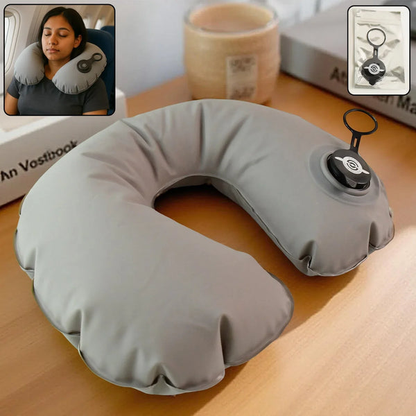 Premium Quality Inflatable Travel Neck Pillow (1 Pc) - Justgrabit Inc.