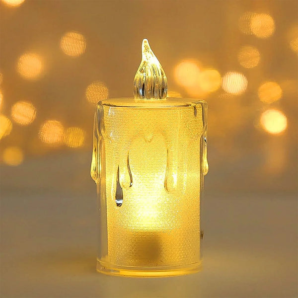Simple Candles for Home Decoration, Crystal Candle Lights, Diwali - justgrabit.in | Just Grab It