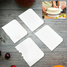 Plastic Cake Scraper Cake Decorating Pastry Baking Tool (4 Pcs Set) - justgrabit.in | Just Grab It