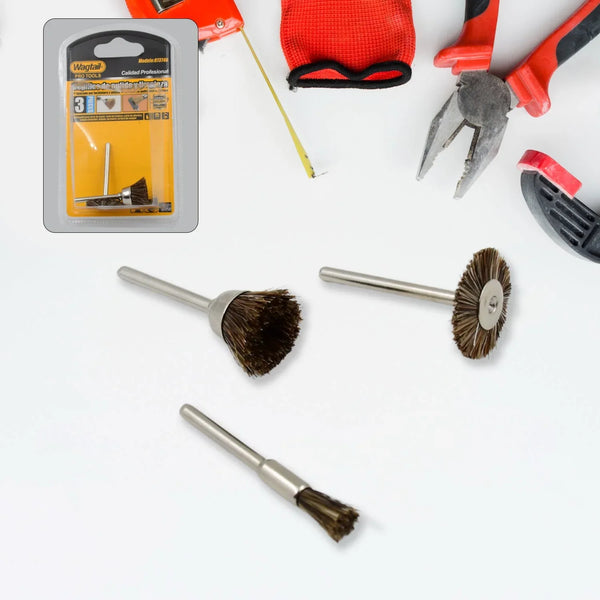Brass Wire Wheels, 3 Pcs Brass Wire Wheels, Rust Removal Tool - justgrabit.in | Just Grab It