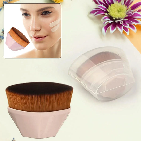 Perfect Foundation Makeup Brush with Portable Case (1 Pc) - justgrabit.in | Just Grab It