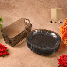 Plastic Household Plates Dinner Plates Dish Tray Skewer Bone Plate Set (10 Pcs Set) - justgrabit.in | Just Grab It