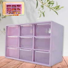 Plastic Compact Drawer Organizer for Jewellery (9 Compartment) - justgrabit.in | Just Grab It