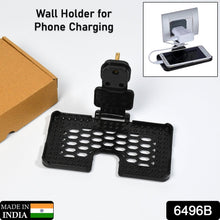 Multi - Purpose Wall Holder Stand for Charging Mobile (Black) - justgrabit.in | Just Grab It