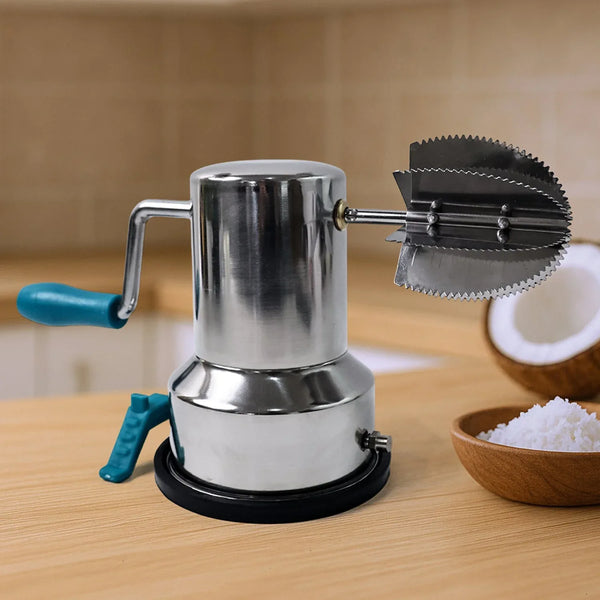 Supermom Stainless Steel Coconut Scraper with Vacuum Base (1 Pc) - Justgrabit Inc.