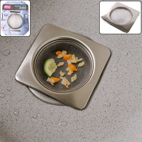 Supermom Stainless Steel Square Sink Strainer (1 Pc) - justgrabit.in | Just Grab It