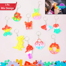Compact Pop It Keychain – Fun Stress Relief Fidget Toy (1 Pc | Mix Design) - Justgrabit Inc.