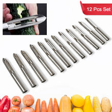 Stainless Steel Peeler Set – Multi - Purpose Handle for Peeling & Shredding (12 Pcs Set) - Justgrabit Inc.