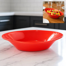 Plastic Marin Serving Bowl – Elegant Oval Deep Bowl (1 Pc / Red) - justgrabit.in | Just Grab It
