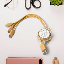 Retractable 3 - in - 1 Charger Cable for Phones & Android (1 Pc, Multi - USB) - Justgrabit Inc.