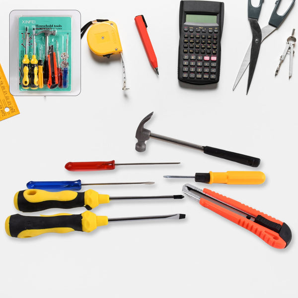 7 - Pcs Hand Tool Kit with Magnetic Wristband for Screws & Bolts - justgrabit.in | Just Grab It