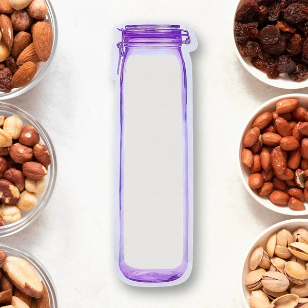 Food Storage Bag Bottles Shape Ziplock Bags Reusable (1 Pc / 500 ML) - justgrabit.in | Just Grab It