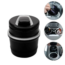 Portable Car Ashtray with Lid and Blue LED Light (1 Pc / With Color Box) - Justgrabit Inc.